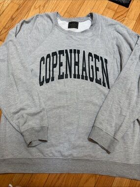 Free People Grey Copenhagen Crewneck Sweatshirt - Retrobrand